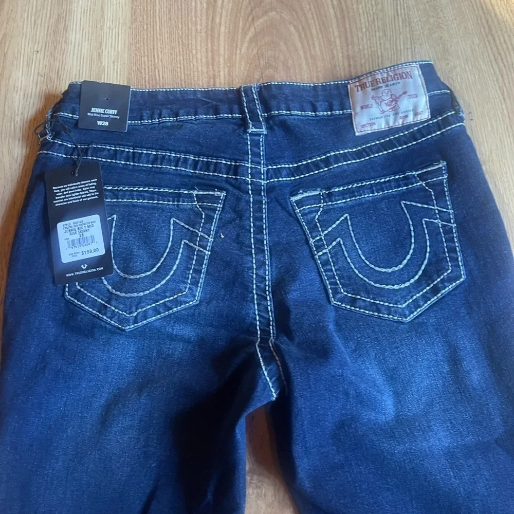 NWT True Religion Jennie Curvy Mid Rise Super Skinny Jeans - Picture 7 of 8